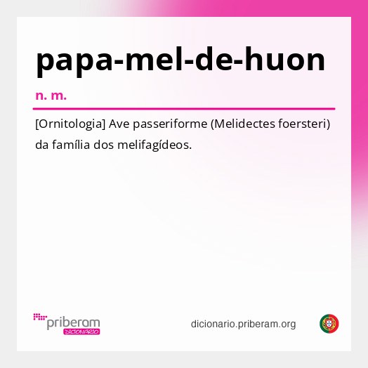 Significado de papa-mel-de-huon