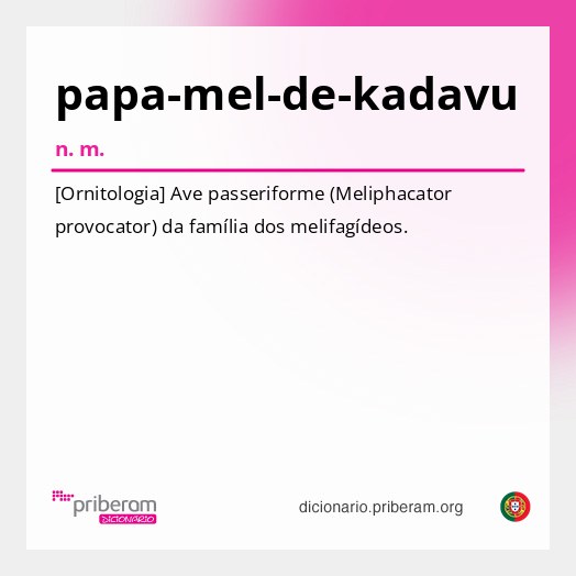 Significado de papa-mel-de-kadavu