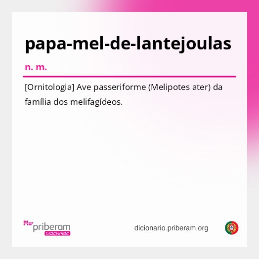 Significado de papa-mel-de-lantejoulas