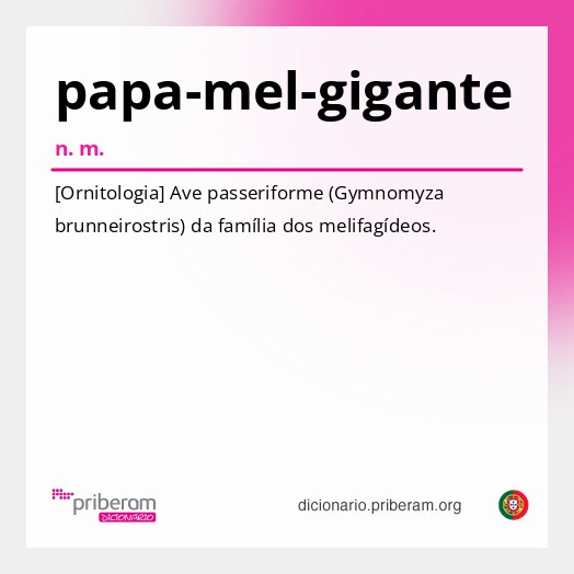 Significado de papa-mel-gigante