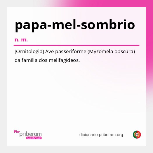 Significado de papa-mel-sombrio