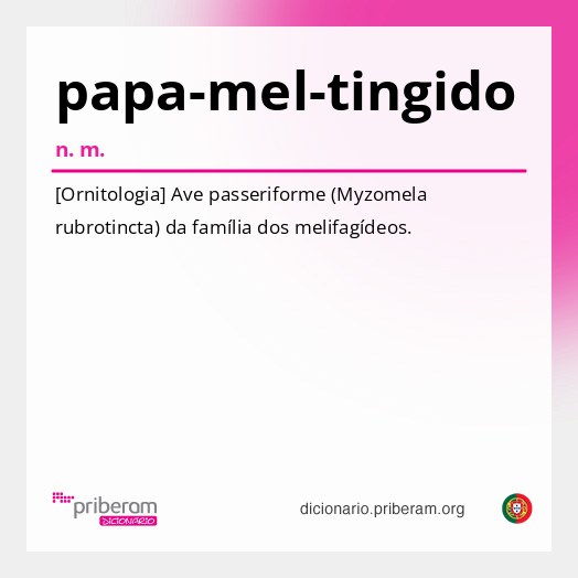 Significado de papa-mel-tingido