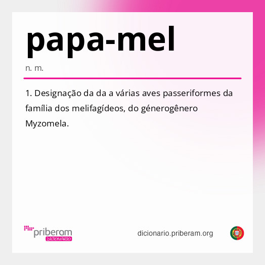 Significado de papa-mel