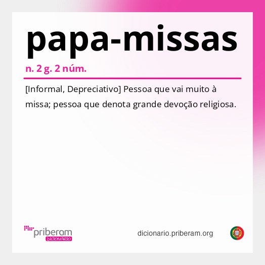 Significado de papa-missas