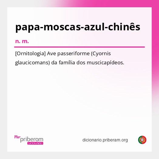 Significado de papa-moscas-azul-chinês