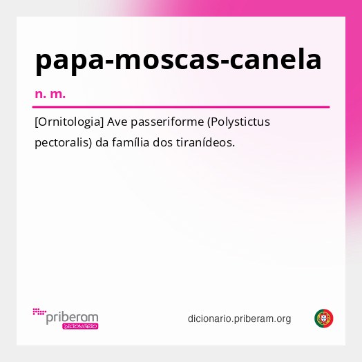 Significado de papa-moscas-canela