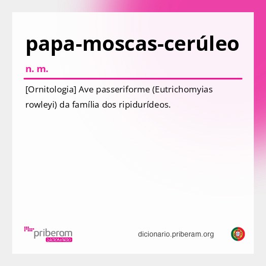Significado de papa-moscas-cerúleo