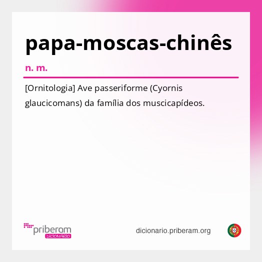 Significado de papa-moscas-chinês