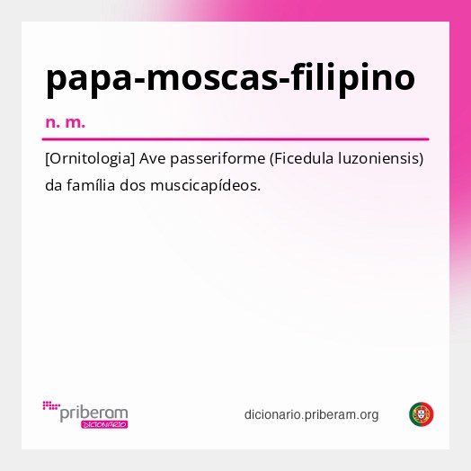 Significado de papa-moscas-filipino