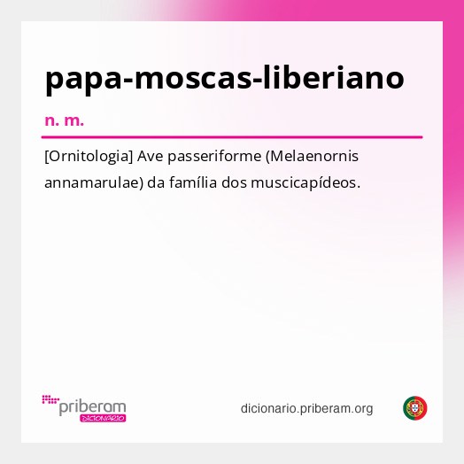 Significado de papa-moscas-liberiano