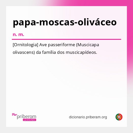 Significado de papa-moscas-oliváceo