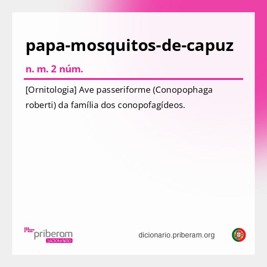 Significado de papa-mosquitos-de-capuz