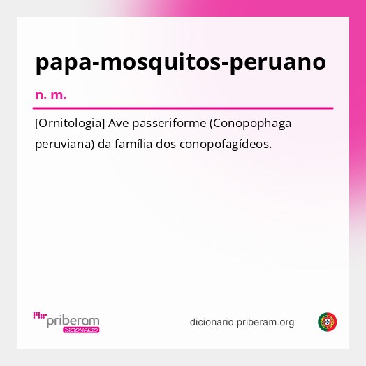 Significado de papa-mosquitos-peruano