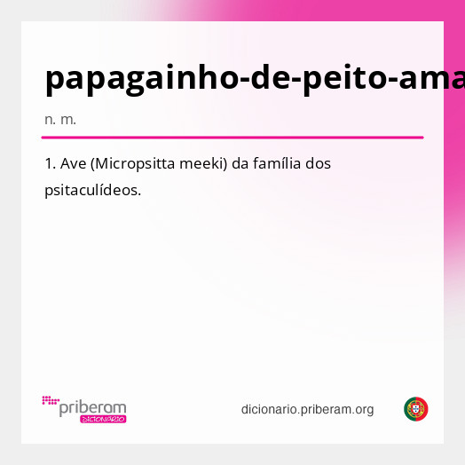 Significado de papagainho-de-peito-amarelo