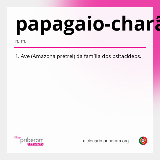 Significado de papagaio-charão