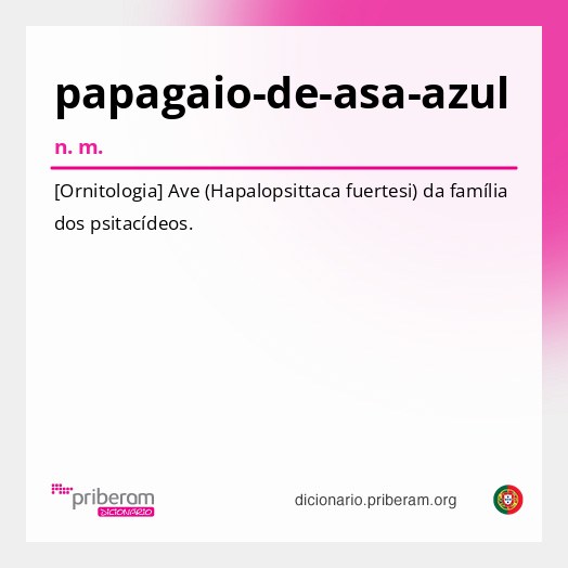 Significado de papagaio-de-asa-azul