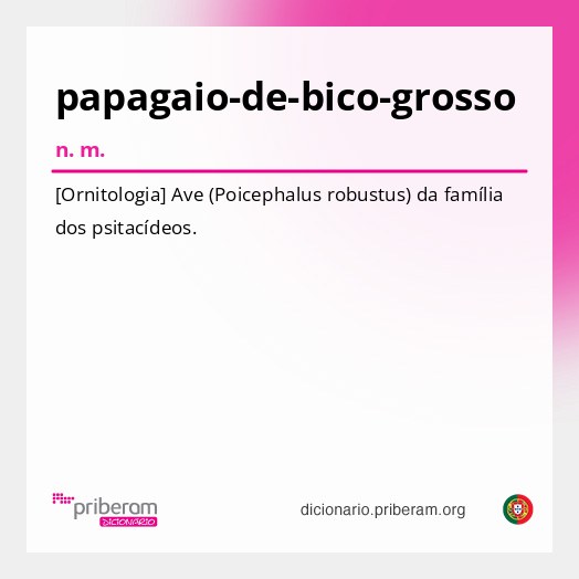 Significado de papagaio-de-bico-grosso