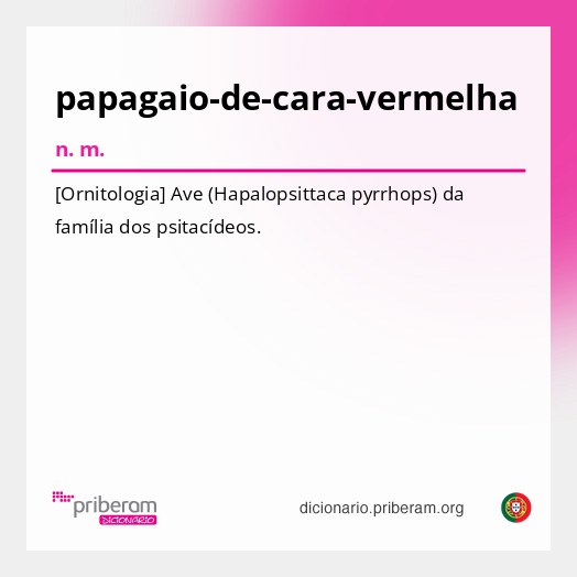 Significado de papagaio-de-cara-vermelha