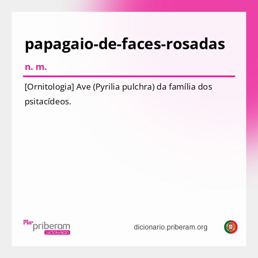 Significado de papagaio-de-faces-rosadas