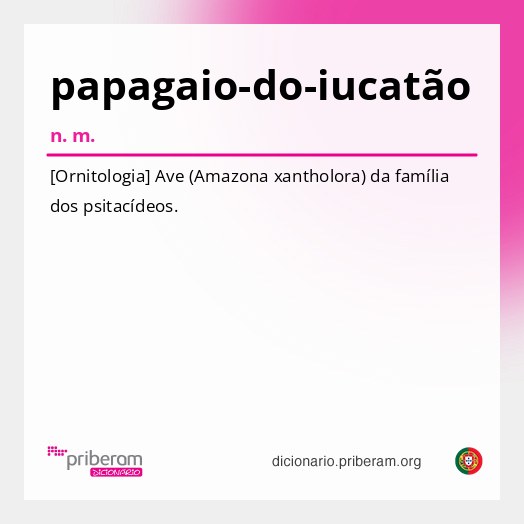 Significado de papagaio-do-iucatão