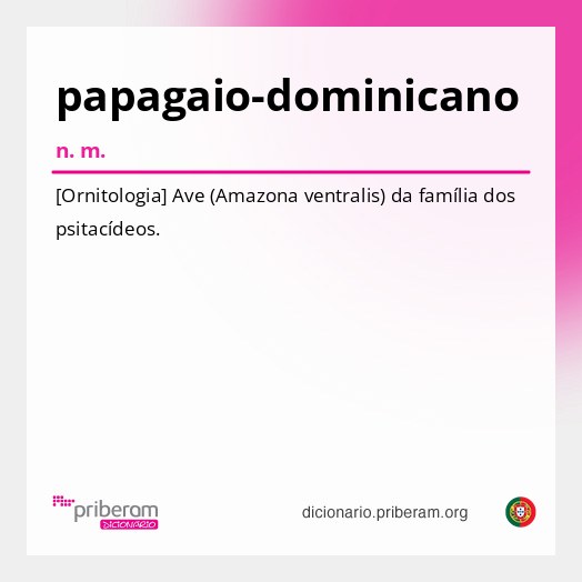 Significado de papagaio-dominicano