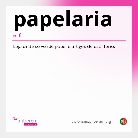 Significado de papelaria