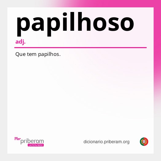 Significado de papilhoso