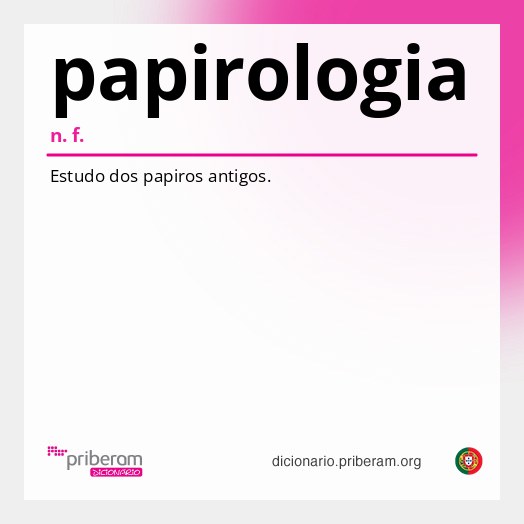 Significado de papirologia