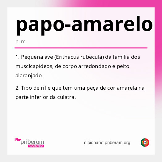 Significado de papo-amarelo