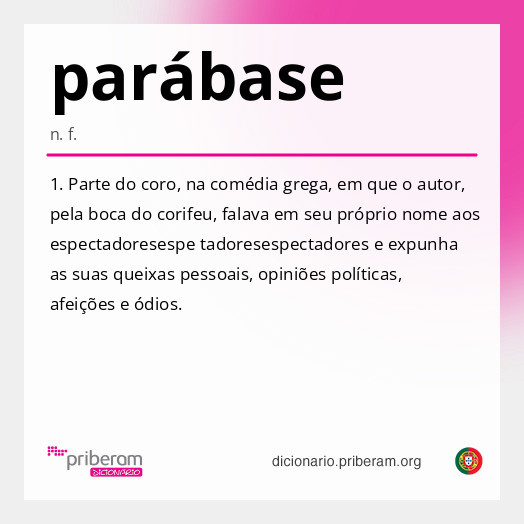 Significado de parábase