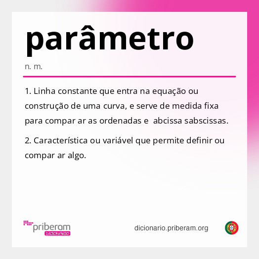 Significado de parâmetro