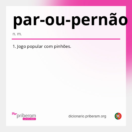 Significado de par-ou-pernão