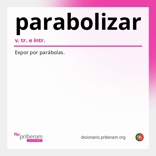 Significado de parabolizar