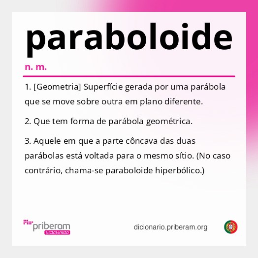 Significado de paraboloide