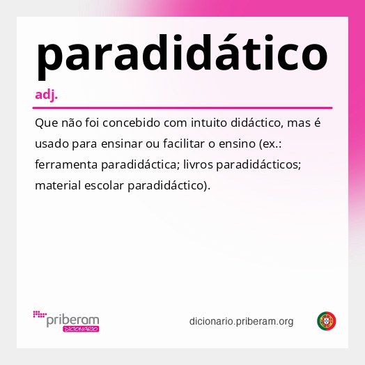 Significado de paradidático