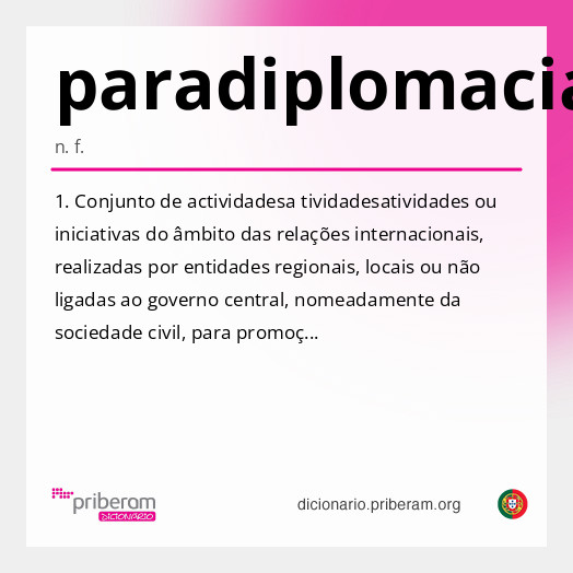 Significado de paradiplomacia