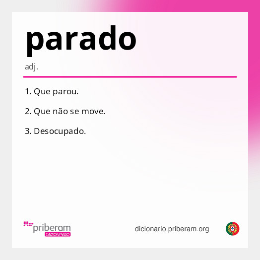 Significado de parado