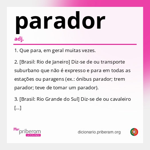 Significado de parador