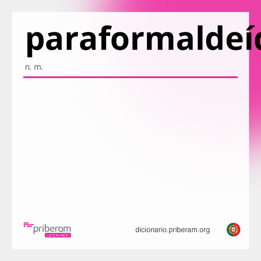 Significado de paraformaldeído