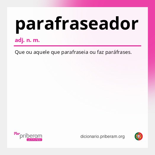 Significado de parafraseador
