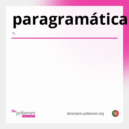 Significado de paragramática