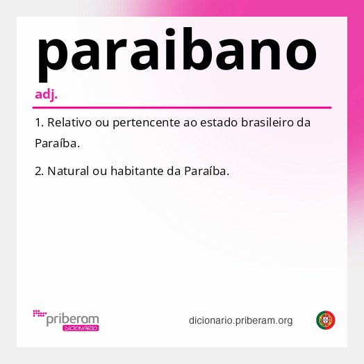Significado de paraibano
