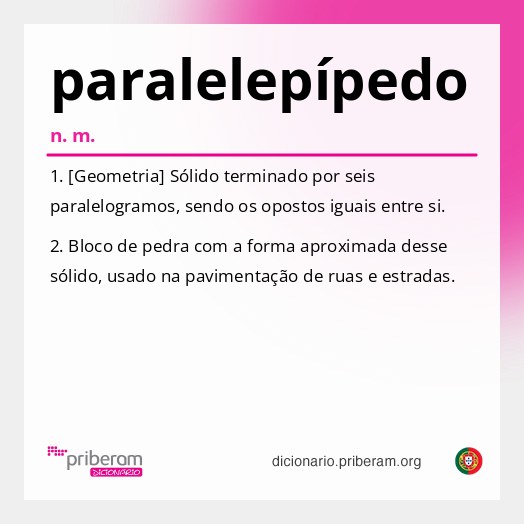 Significado de paralelepípedo