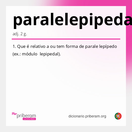 Significado de paralelepipedal