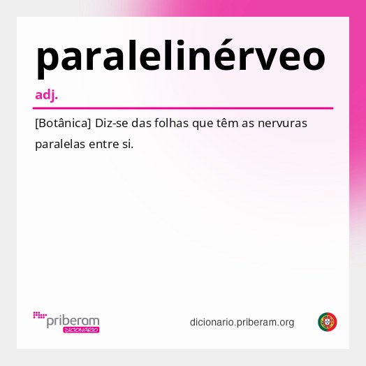 Significado de paralelinérveo