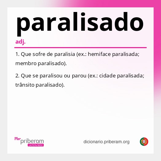 Significado de paralisado
