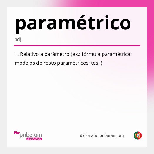 Significado de paramétrico