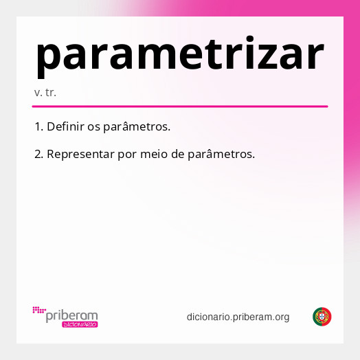 Significado de parametrizar