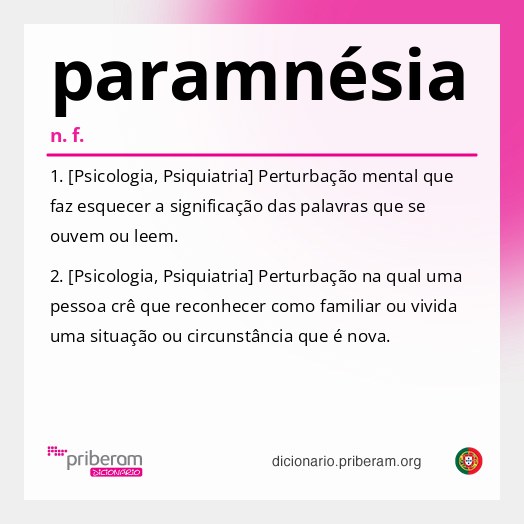Significado de paramnésia
