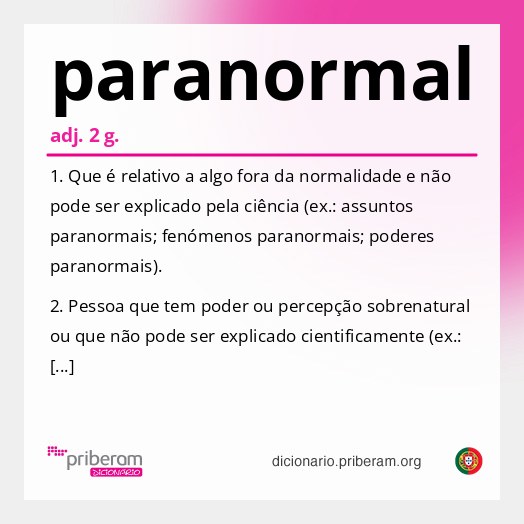 Significado de paranormal